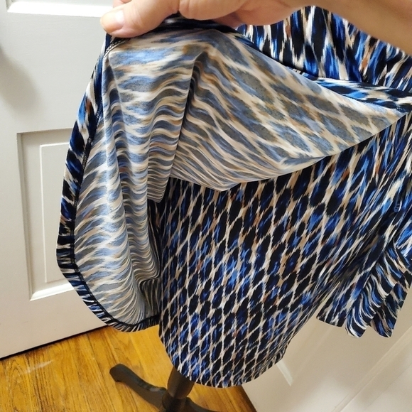 London Times Chic Wrap Silhoutte Modern Print Dress Size 10 - Picture 11 of 13